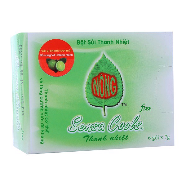 Sensa Cool thanh nhiệt hộp 6 gói x 7g bột sủi Sari Enesis