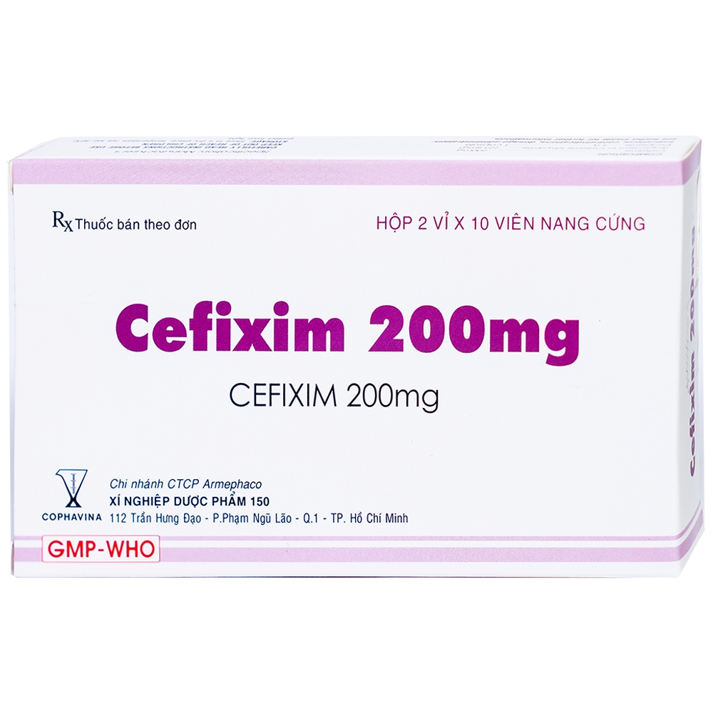 Cefixim 200mg hôp 2 vỉ x 10 viên nang Z150