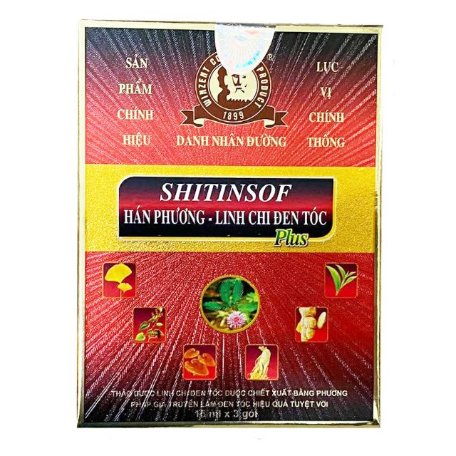 Shitinsof gội đen tóc hộp 3 gói x 15ml Amepro